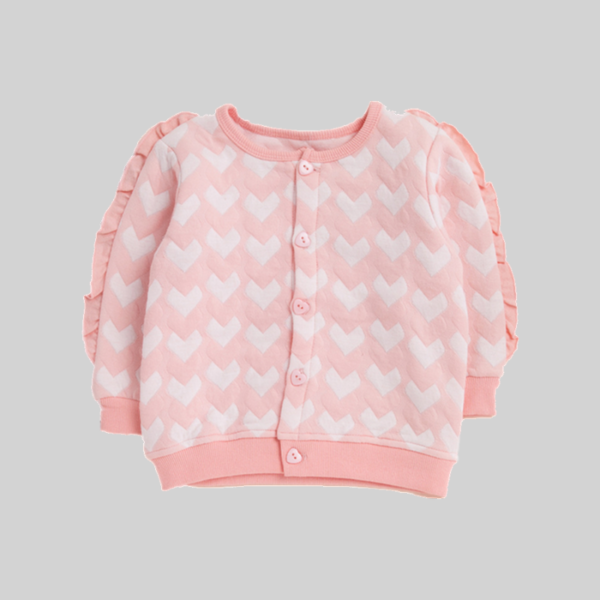 Maglione rosa fantasia bambina