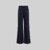 Pantalone con piega nero donna